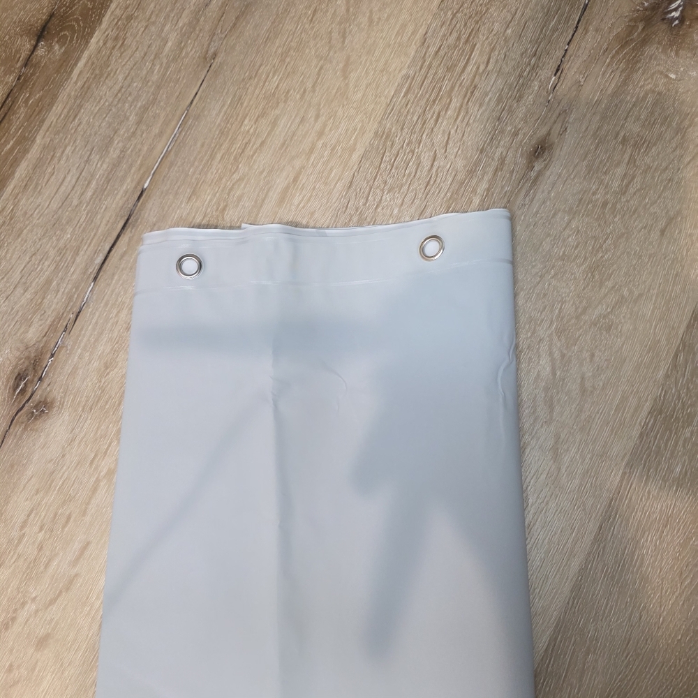 White Shower Curtain with Grommets